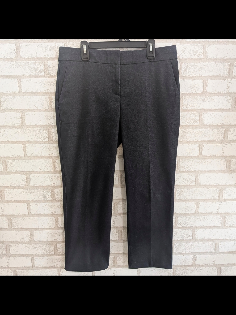 Ann Taylor Petite-Devin Fit Pants Gray Size 4P Stretch Comfort Business Fashion